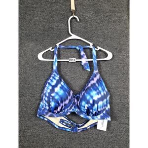 Swimsuits For All Bikini Top Womens Size 20 Blue Purple Tie Dye Underwire Swim